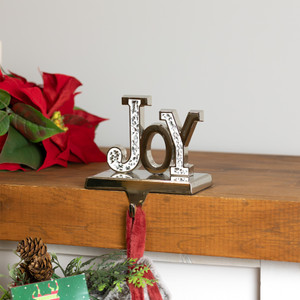 Joy Christmas Stocking Holder - 4.75"