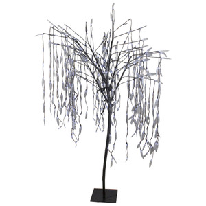 LED Lighted Willow Tree Outdoor Christmas Decoration - 6' - Pure White Lights