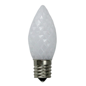 Pack of 25 Faceted LED C9 Pure White Christmas Replacement Bulbs