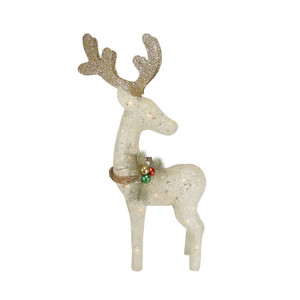 Lighted Reindeer Outdoor Christmas Decoration - 37.5" - Clear Lights
