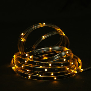 18' Amber LED Outdoor Christmas Linear Tape Lighting - Black Finish