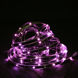 18' Pink LED Outdoor Christmas Linear Tape Lighting - Black Finish