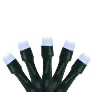 15 Battery Operated White LED Micro Rice Christmas Lights - 6 ft Green Wire
