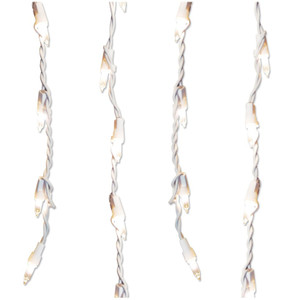 300 Clear Mini Icicle Christmas Lights - 8.5' White Wire