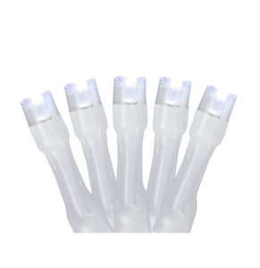 Battery Operated LED Christmas Lights - Pure White - 9.5' White Wire - 20ct