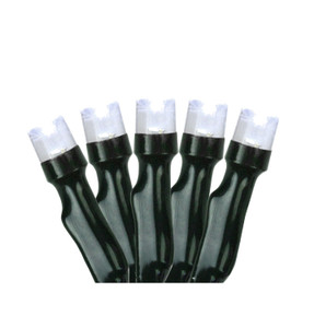 Battery Operated LED Christmas Lights - Pure White - 9.5' Black Wire - 20ct