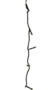 368 Warm White LED Battery Operated 8-Function Christmas Lights - 90 ft Black Wire