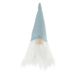 Plush Gnome with Pointy Hat Christmas Figure - 8" - Blue