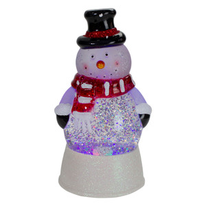 LED Lighted Color Changing Snowman Christmas Snow Globe - 7.5"