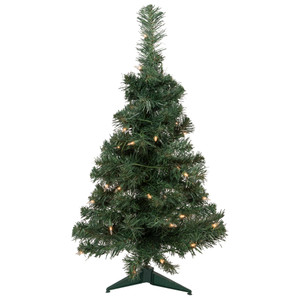 2' Pre-Lit Slim Blackwater Fir Artificial Christmas Tree - Clear Lights