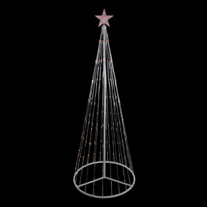 LED Lighted Show Cone Christmas Tree Outdoor Decoration - 6' - Red Lights