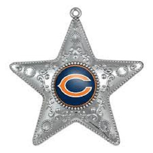 Chicago Bears NFL Sports Collectors Series Silver Star Ornament