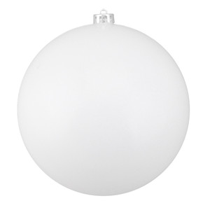 Shiny Shatterproof Commercial Christmas Ball Ornament - 8" (200mm) - White