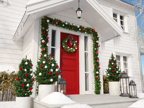 Christmas Front Door & Entryway Decorating Ideas