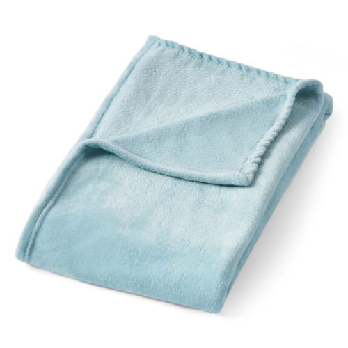 Pale Blue Contemporary Solid Flannel Throw Blanket 50" x 60"