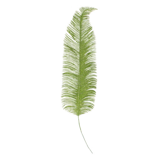 24" Artificial Metallic Green Palm Frond Floral Spray