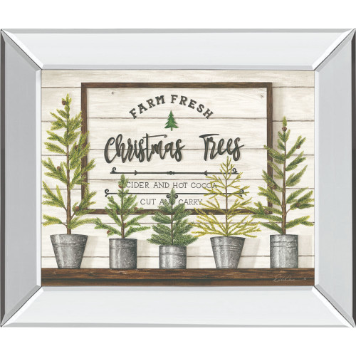 Vibrant Farm Fresh Christmas Tree Rectangular Framed Wall Art 26" x 22"