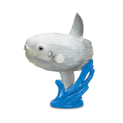 3.25" Gray and Blue Educational Teaching Tool Sunfish with Stand Figurine