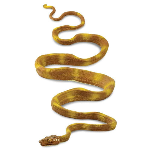 18" Orange and Yellow Amazon Tree Boa Educational Teaching Figurine