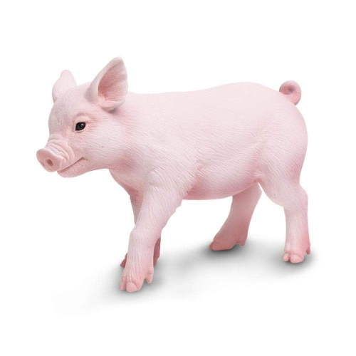 4.5" Pink and Black Piglet Educational Teaching Figurine