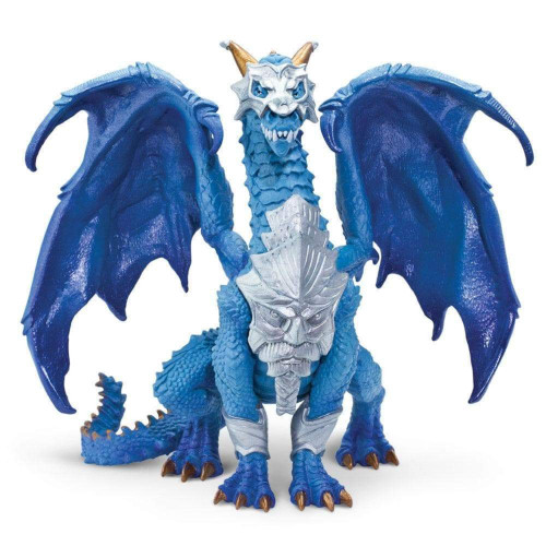 6" White and Gold Educational Guardian Dragon Figurine