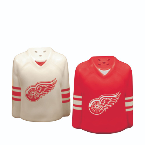 2pc White NHL Detroit Red Wings Salt and Pepper Shaker Set 3"