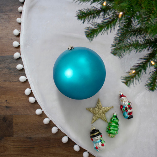 Northlight 96ct Turquoise Blue Shatterproof 4-Finish Christmas