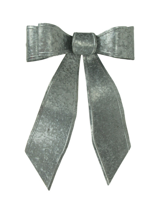 Galvanized Metal Bow Christmas Holiday Wall Decor Large
