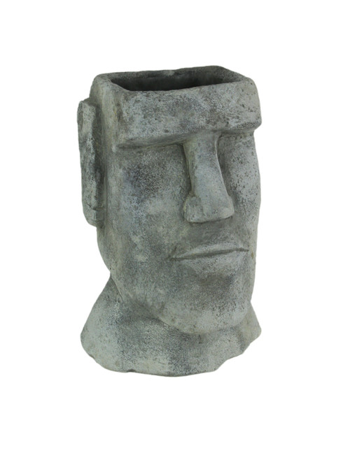 Large Easter Island Ahu Akivi Moai Concrete Planter Plant Pot 10.75 Inches High
