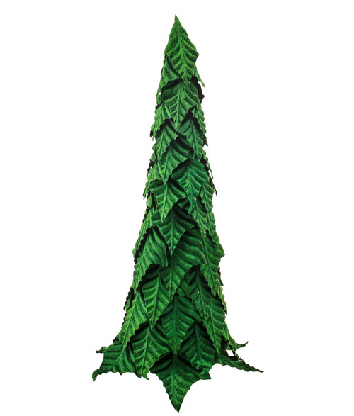 Poinsettia Leaf Cone Christmas Tree - 20" - Emerald Green
