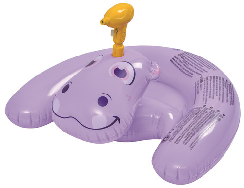 35" Inflatable Purple Ride-On Hippo with Squirter Swimming Pool Toy
