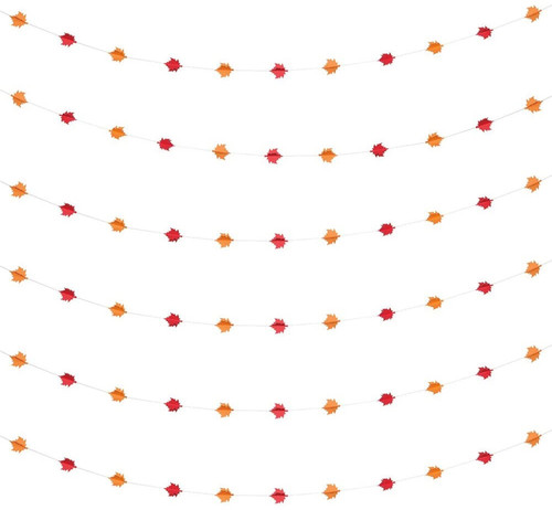 Unique Paper 3D Fall Leaves Garland Decorative 9 Feet (2.74 m)