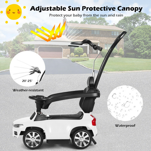 Costway in Licensed Volvo Kids Ride On Push Car Stroller for