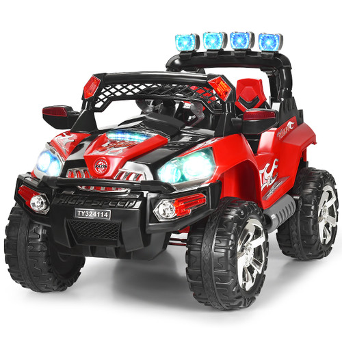 Costway 12V Kids Ride On Truck Car SUV MP3 RC Remote Control w/ LED Lights Music