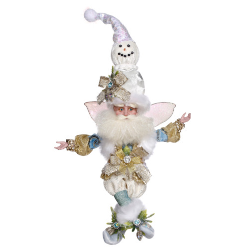 Mark Roberts White and Blue Snowman Christmas Fairy, Small 15"