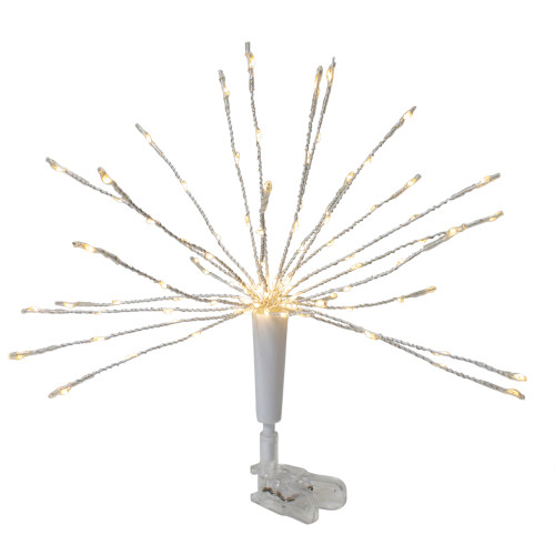 12" Warm White LED Lighted Firework Christmas Tree Topper