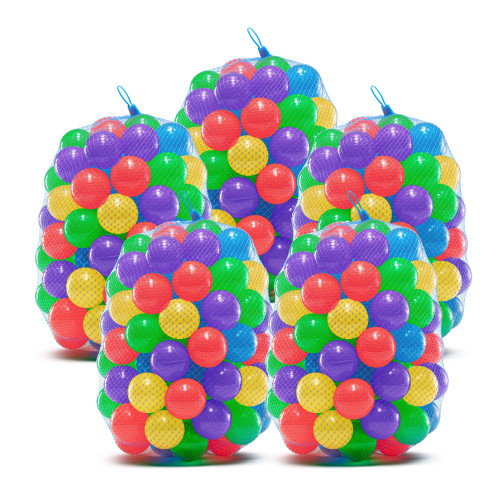 Set of 5 Green and Yellow Upper Bounce Trampoline Pit Balls 30"