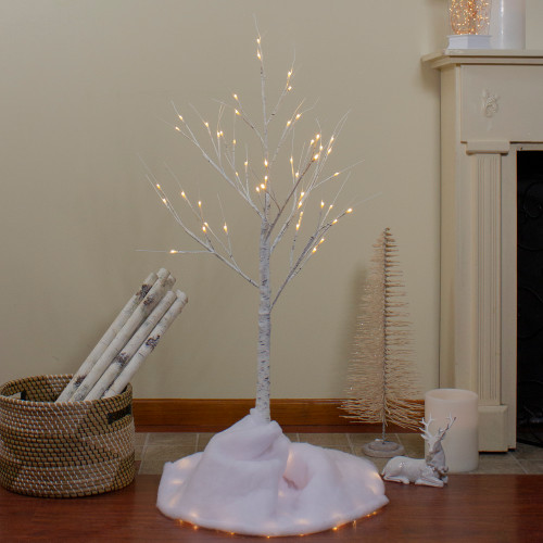 Northlight 5' LED White Birch Twig Tree