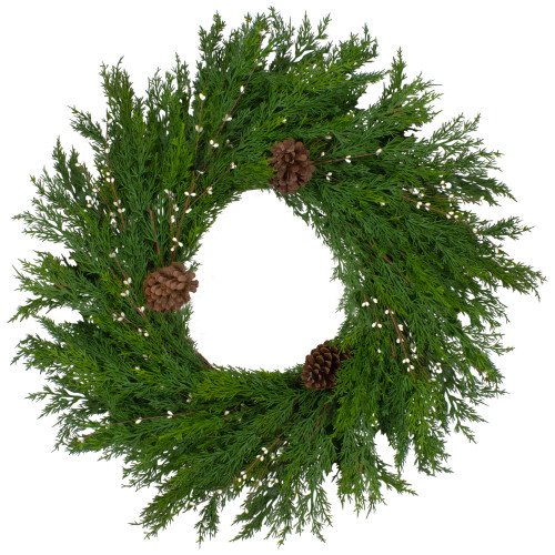Real Touch™? Cedar and Pinecones Artificial Christmas Wreath   - 32" - Unlit