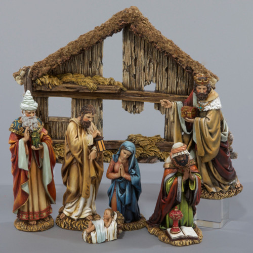 6" Traditional Holy Family Nativity 7 Piece Set