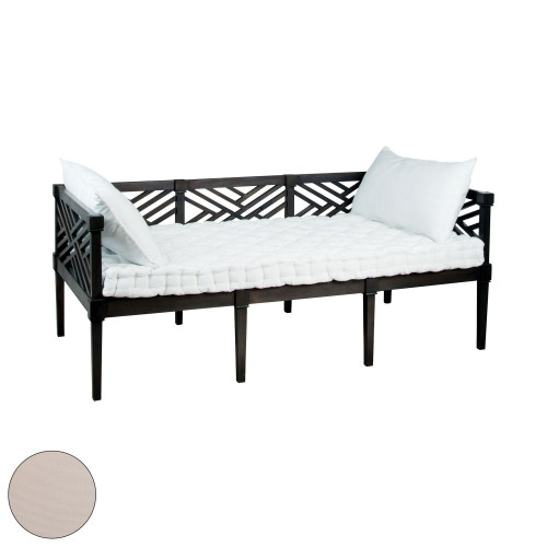 Set of 3 Beige Outdoor Daybed Cushions, 4”