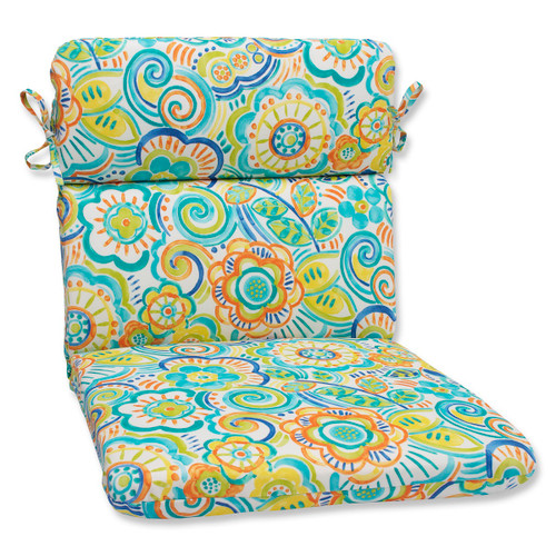 21” x 40.5” Bronwood Caribbean Outdoor Patio Chair Cushion