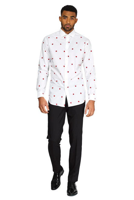 White and Red Christmas Gifts Men's Adult Shirt - Large