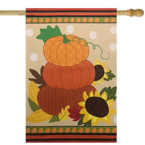 Pumpkins and Sunflowers Autumn Harvest Garden Flag 28" x 40"
