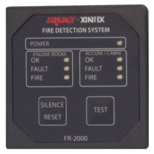 10" Black Xintex 2 Square Zone Fire Detection and Alarm Panel