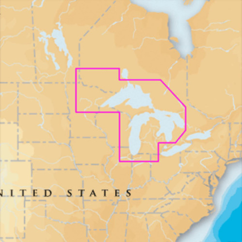 7" Brown and Blue West Great Lakes MSD/900P+ Marine Chart