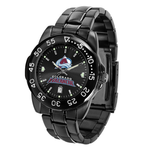 7" Chrome Black and White NHL Colorado Avalanche Fantom Series Sports Watch