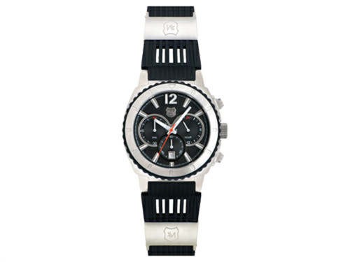 Andrew Marc Mens Heritage Scuba Stainless Steel Case with Black Strap Chronograph Watch