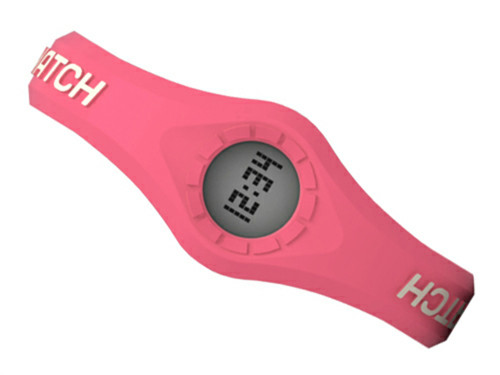 Enerwatch by Pixelmoda Power Silicone Watch Red with White Letters Medium Size