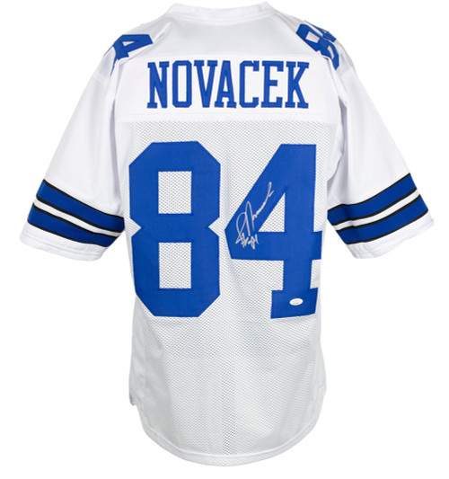 Jay Novacek Signed Custom White Pro Style Football Jersey JSA ITP